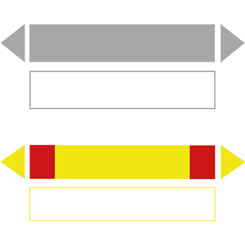 Rohrmarkierungen einfarbig oder zweifarbig zur Selbstbeschriftung