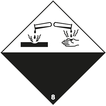 Ätzende Stoffe | Gefahrgutetiketten