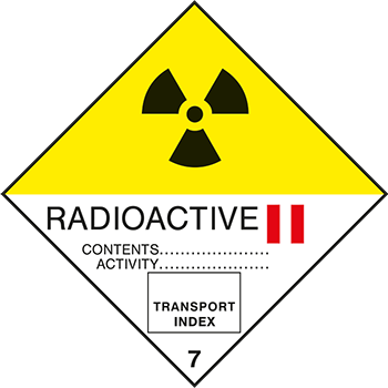 Radioaktive Stoffe Klasse 2 | Gefahrgutetiketten