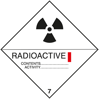 Radioaktive Stoffe Klasse 1 | Gefahrgutetiketten