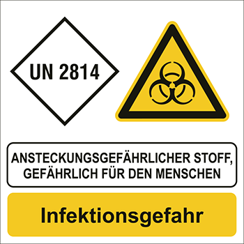 Infektionsgefahr | Gefahrgutetiketten