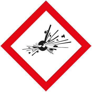 Explodierende Bombe | Gefahrstoffetiketten