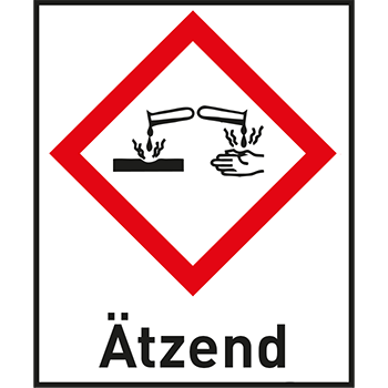 Ätzend | Gefahrstoffetiketten