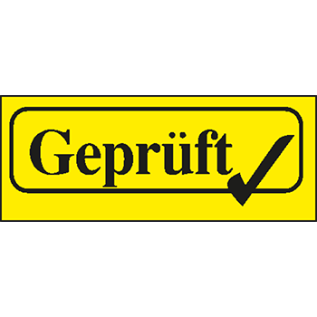 Geprüft | Hinweisetiketten