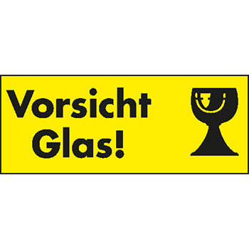 Vorsicht Glas | Hinweisetiketten