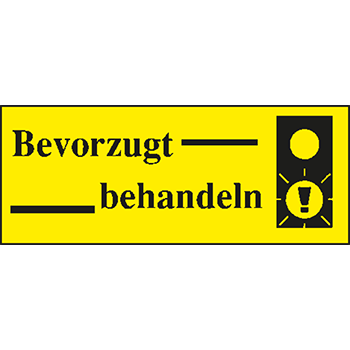 Bevorzugt behandeln | Hinweisetiketten