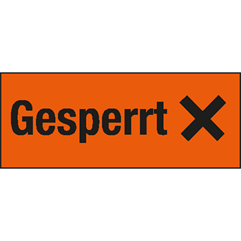 Gesperrt | Hinweisetiketten