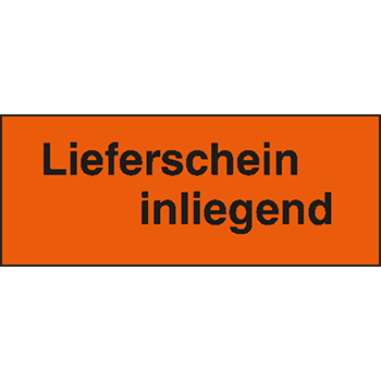 Lieferschein inliegend | Hinweisetiketten