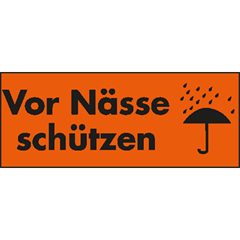 Vor Nässe schützen | Hinweisetiketten