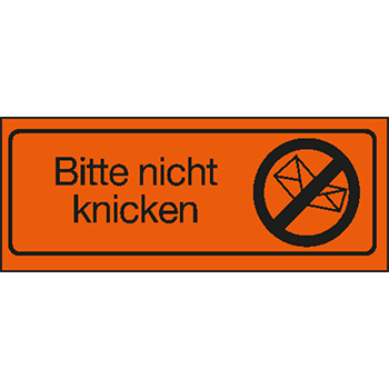 Bitte nicht knicken | Hinweisetiketten