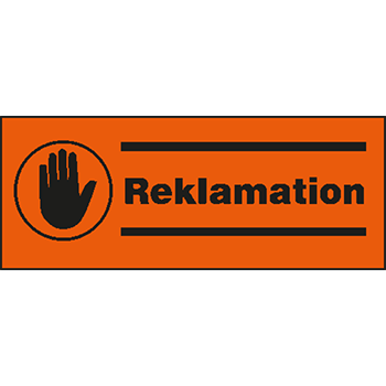 Reklamation | Hinweisetiketten