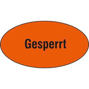 Gesperrt | Hinweisetiketten