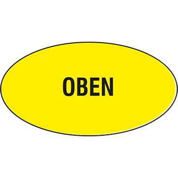 OBEN | Hinweisetiketten