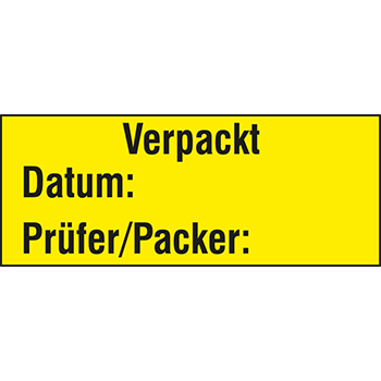 Verpackt | Hinweisetiketten