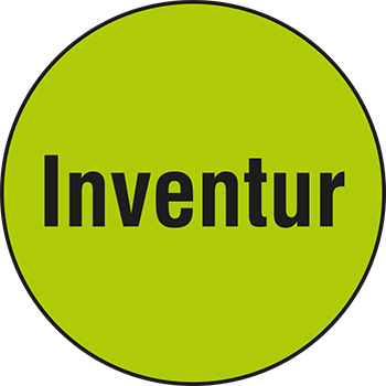 Inventur | Hinweisetiketten