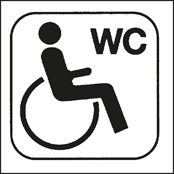 Behinderten WC | Piktogramme und Sicherheitsschilder 