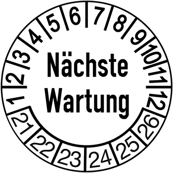 Nächste Wartung | Prüfplaketten