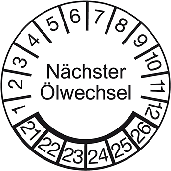 Nächster Ölwechsel | Prüfplaketten