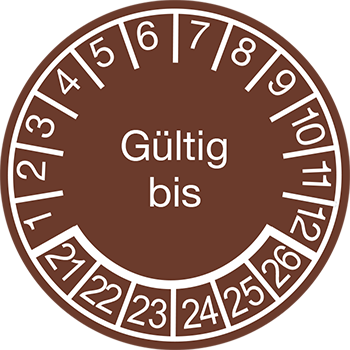 Gültig bis | Prüfplaketten