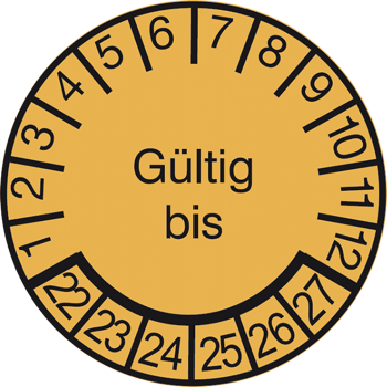 Gültig bis | Prüfplaketten