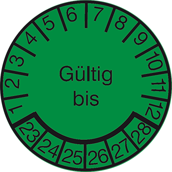 Gültig bis | Prüfplaketten