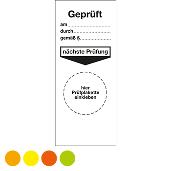 Grundplakette - Geprüft | Prüfplaketten