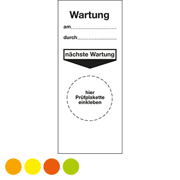 Grundplakette - Wartung | Prüfplaketten