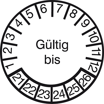 Gültig bis | Prüfplaketten