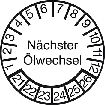 Nächster Ölwechsel | Prüfplaketten