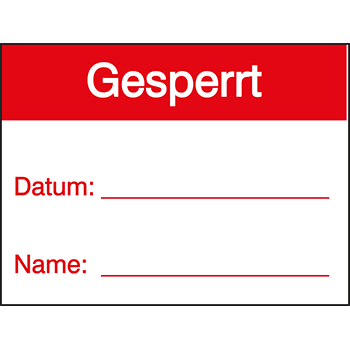 Gesperrt | Qualitätssicherungs&shy;etiketten