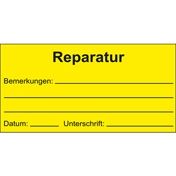 Reparatur | Qualitätssicherungs&shy;etiketten