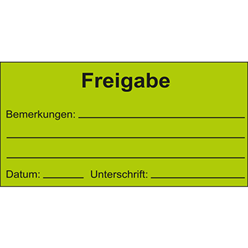 Freigabe | Qualitätssicherungs&shy;etiketten