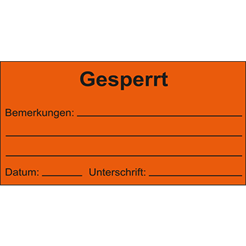 Gesperrt | Qualitätssicherungs&shy;etiketten