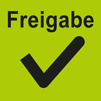 Freigabe | Qualitätssicherungs&shy;etiketten