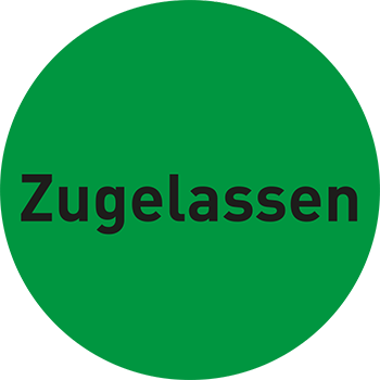 Zugelassen | Qualitätssicherungs&shy;etiketten