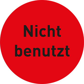 Nicht benutzt | Qualitätssicherungs&shy;etiketten