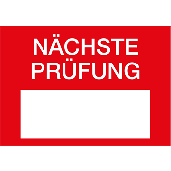 Nächste Prüfung | Qualitätssicherungs&shy;etiketten