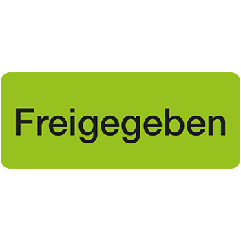 Freigegeben | Qualitätssicherungs&shy;etiketten