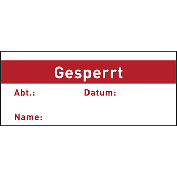 Gesperrt | Qualitätssicherungs&shy;etiketten