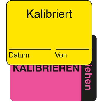 Kalibriert | Qualitätssicherungs&shy;etiketten