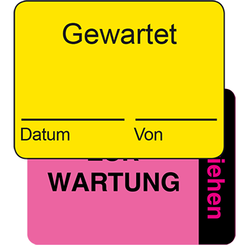 Gewartet | Qualitätssicherungs&shy;etiketten