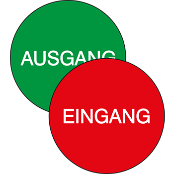 Ausgang/Eingang | Tür und Fensterschilder