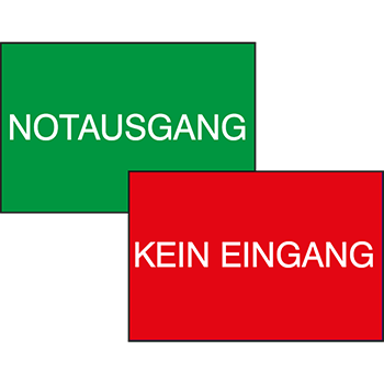 Notausgang/Kein Eingang | Tür und Fensterschilder