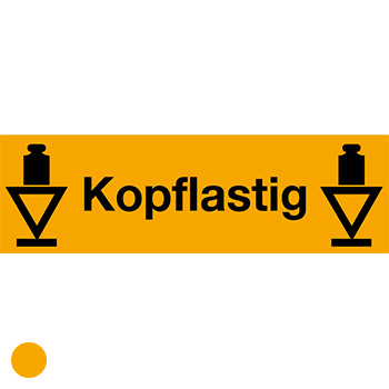 Kopflastig | Versandgut und Verpackungsetiketten