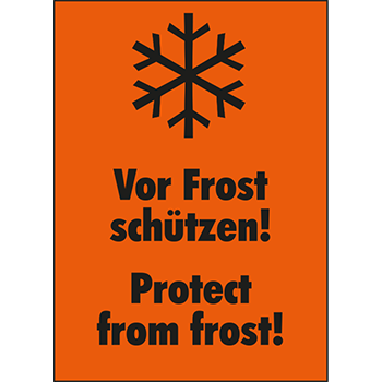 Vor Frost schützen | Versandgut und Verpackungsetiketten