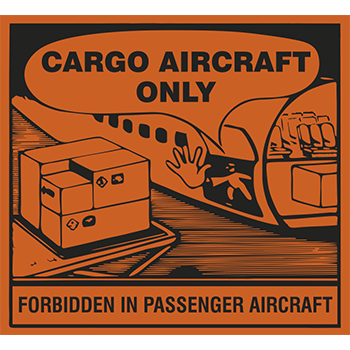 Cargo aircraft only | Versandgut und Verpackungsetiketten