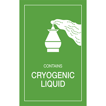 Cryogenic liquid | Versandgut und Verpackungsetiketten